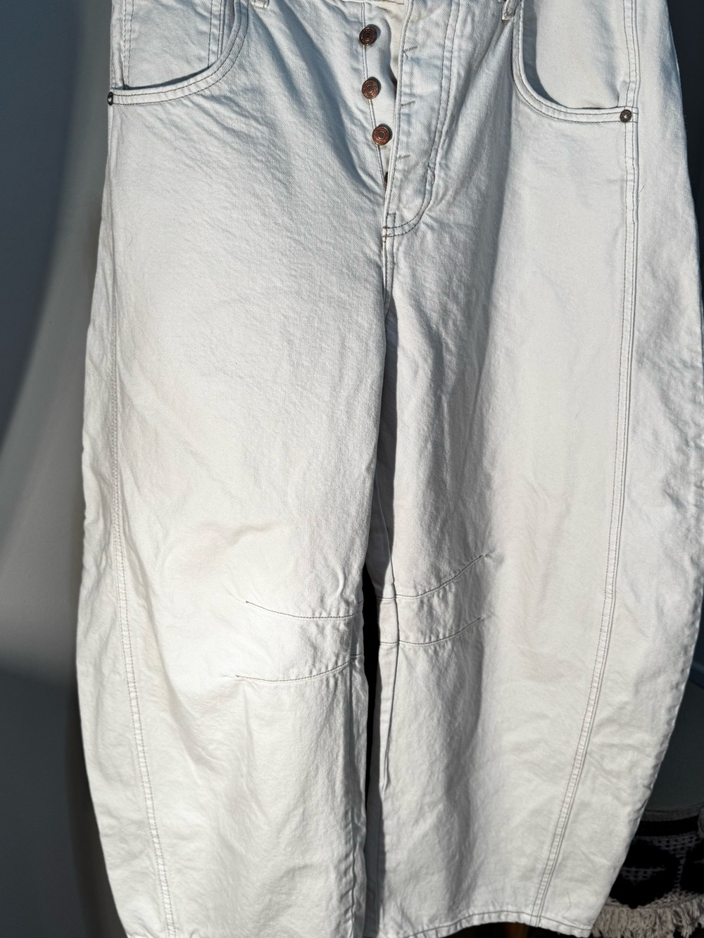 Free People We The Free Lucky You Mid Rise Barrel Jeans Size 30